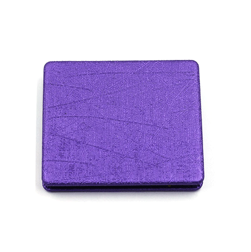 紫色方形PU随身化妆镜 广东定制礼品镜厂家