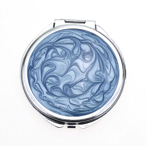 蓝色水世界促销礼品化妆镜