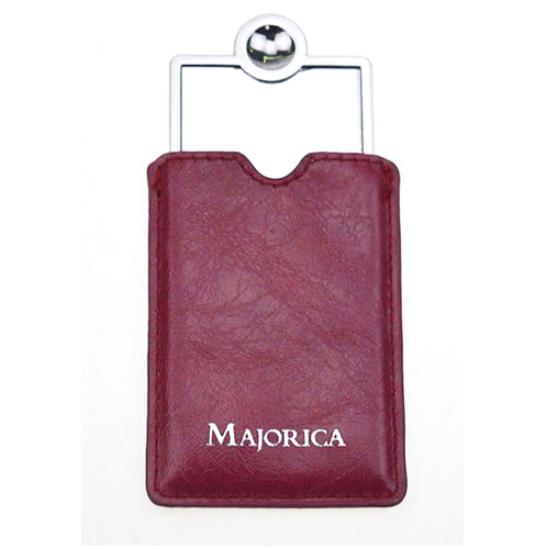 Marorica礼品化妆镜定制  带皮套单面锌合金小镜子定制