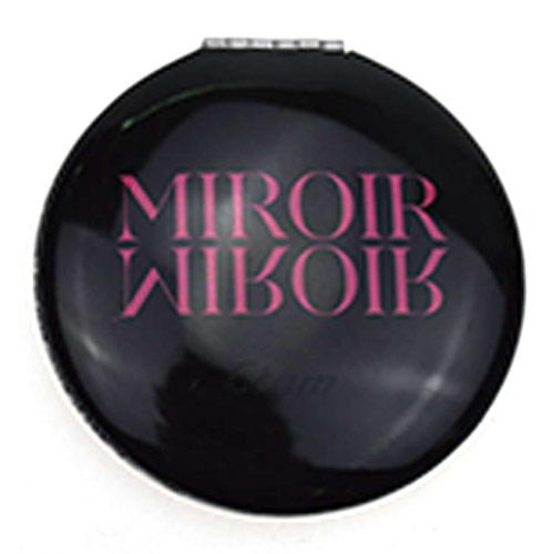 礼品化妆镜工厂 黑色圆形商务铝质礼品镜